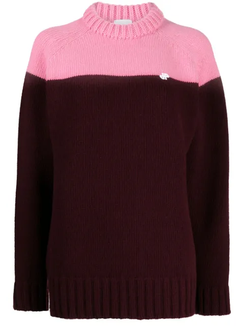 Patou two-tone knitted jumper