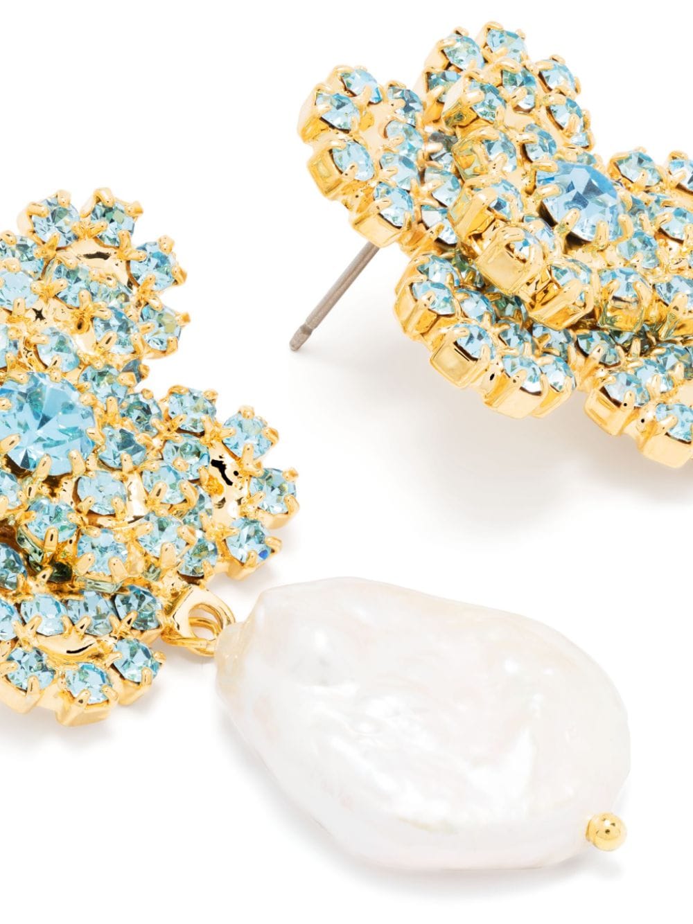 Magda Butrym Flower crystal-embellished Pearl Drop Earrings - Farfetch