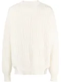 Jil Sander crew-neck ribbed-knit wool jumper - Neutrals