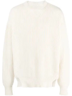 MM6 Maison Margiela レイヤード クロシェニット セーター | ホワイト