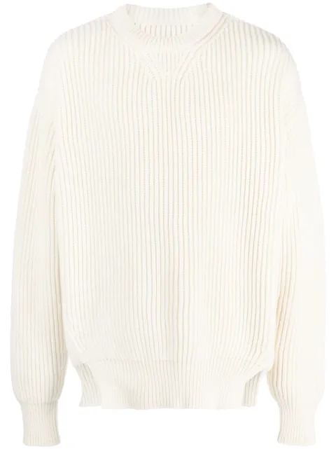 Jil Sander crew-neck ribbed-knit wool jumper