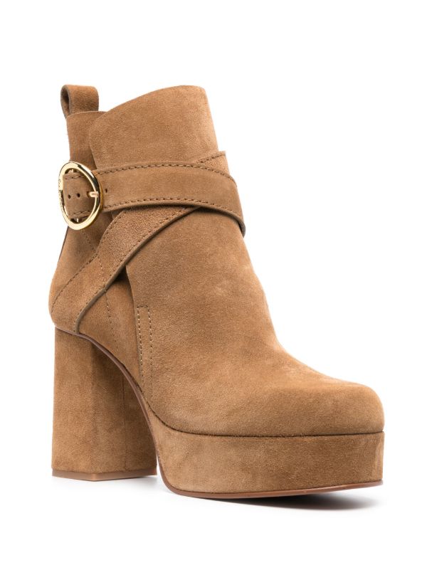 Brown suede 2025 platform boots