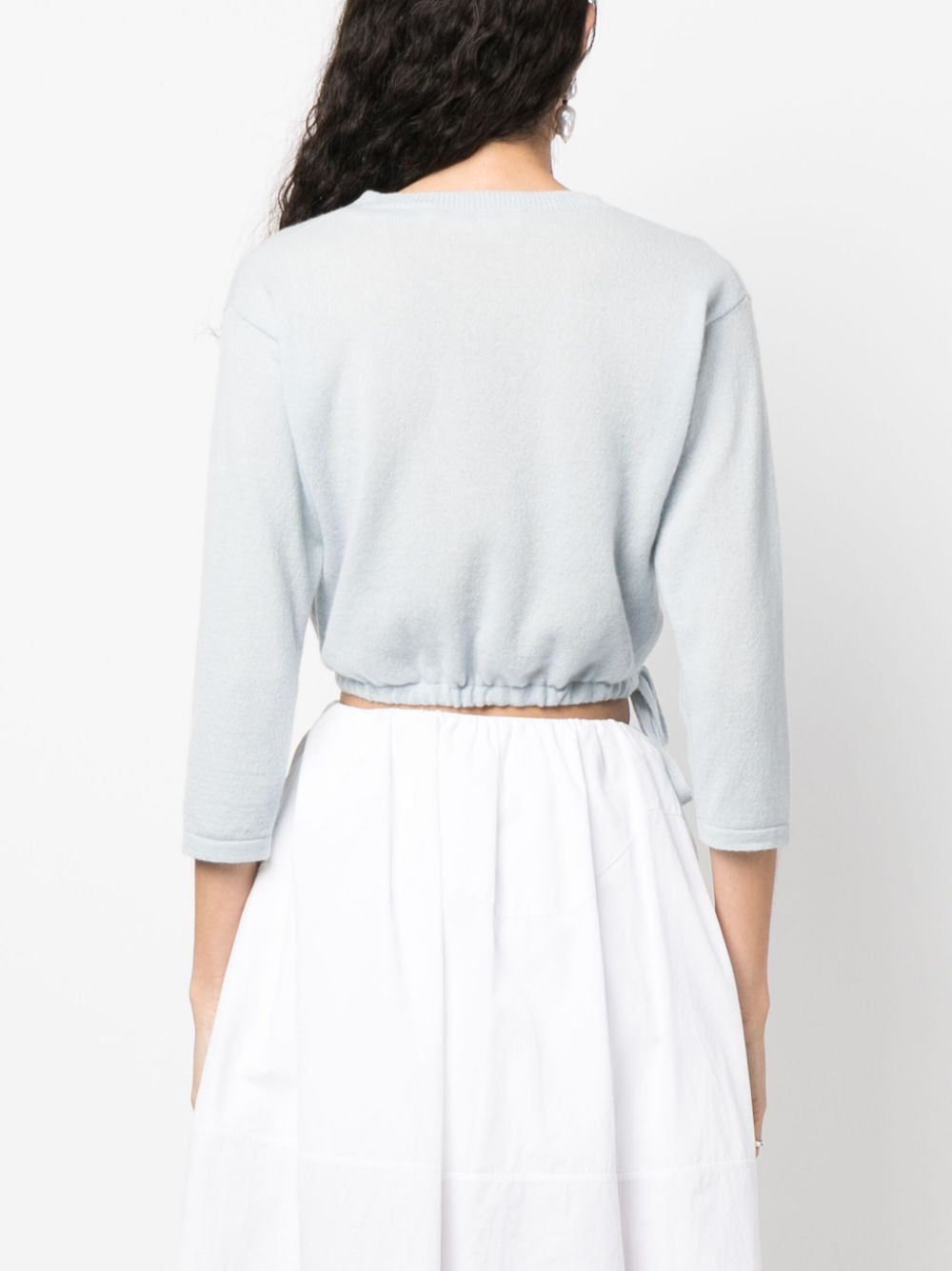 Affordable Marni logo-embroidered cashmere cropped jumper Women