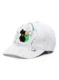 Mostly Heard Rarely Seen 8-Bit bear-motif cotton cap - White