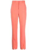 Balmain split-hem virgin wool tapered trousers - Orange