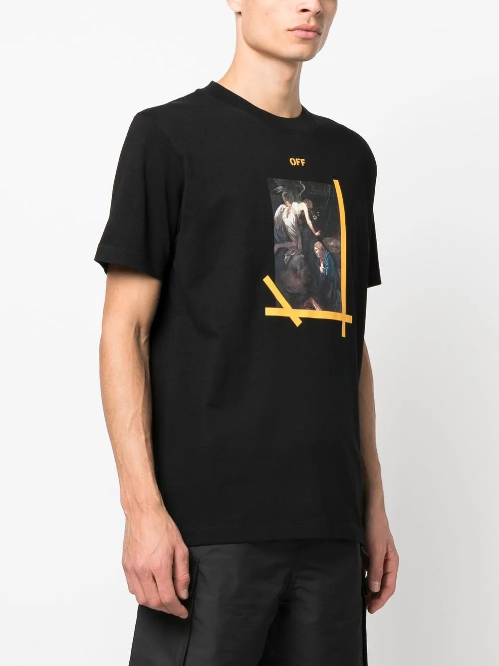  Off-white Arrows Caravaggio Print T-shirt - Black 