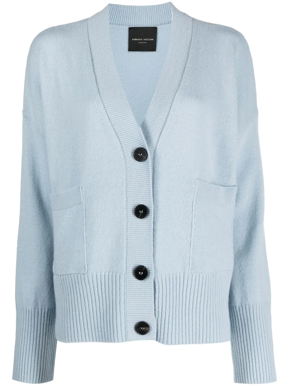 Roberto Collina Vest van wolmix Blauw