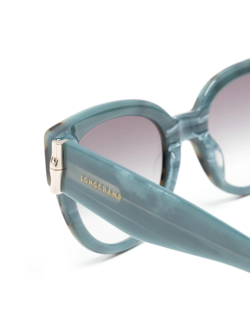  Longchamp Tortoiseshell-effect Cat-eye Sunglasses - Blue 
