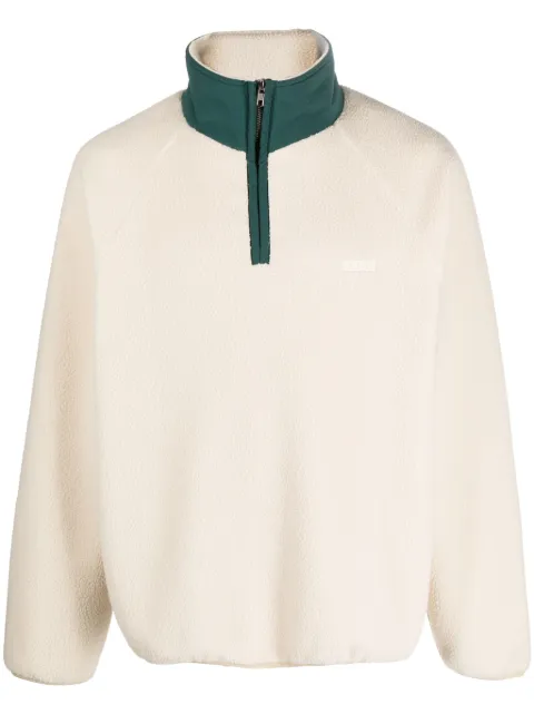 A.P.C. logo-appliqué fleece sweatshirt