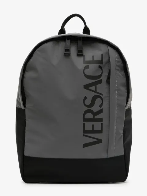 Versace Kids logo-print zipped backpack