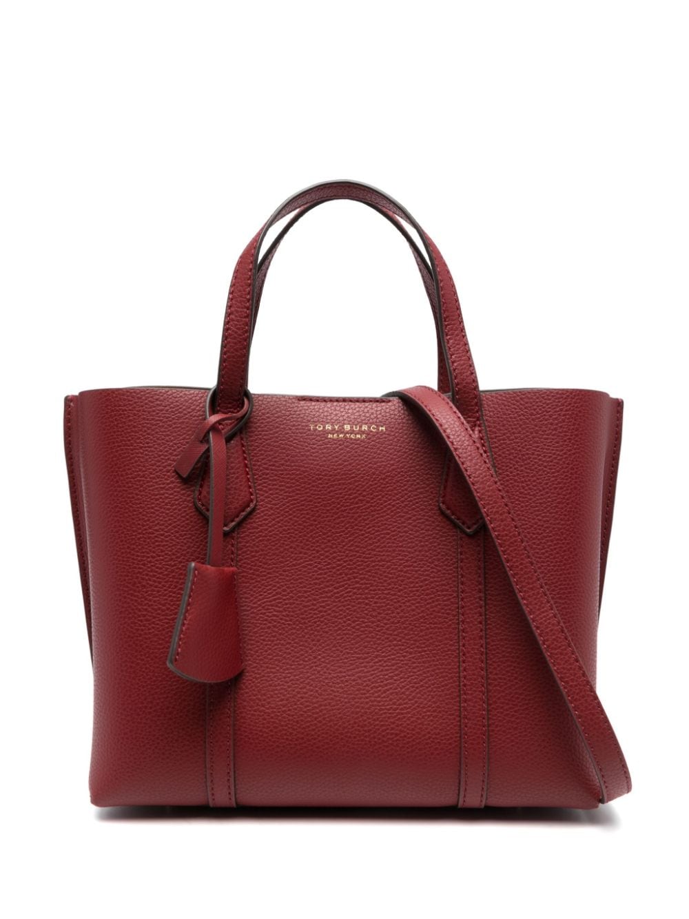 Shop Tory Burch Small Perry Triple-compartment Tote Bag In Red