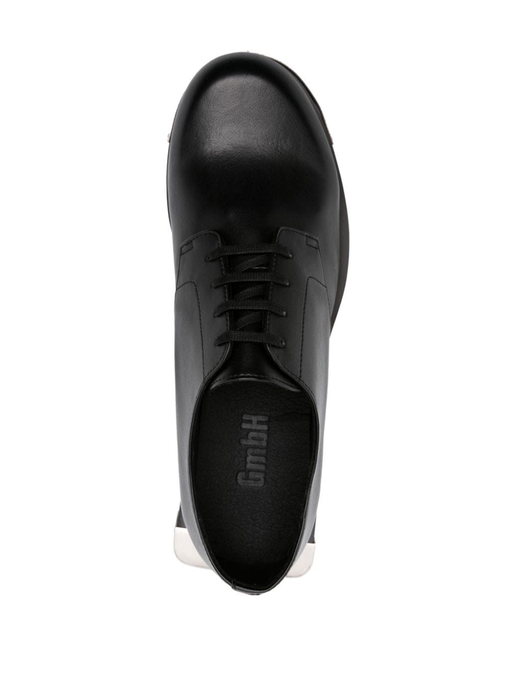 Shop Gmbh Nazim Logo-engraved Derby Shoes In Black