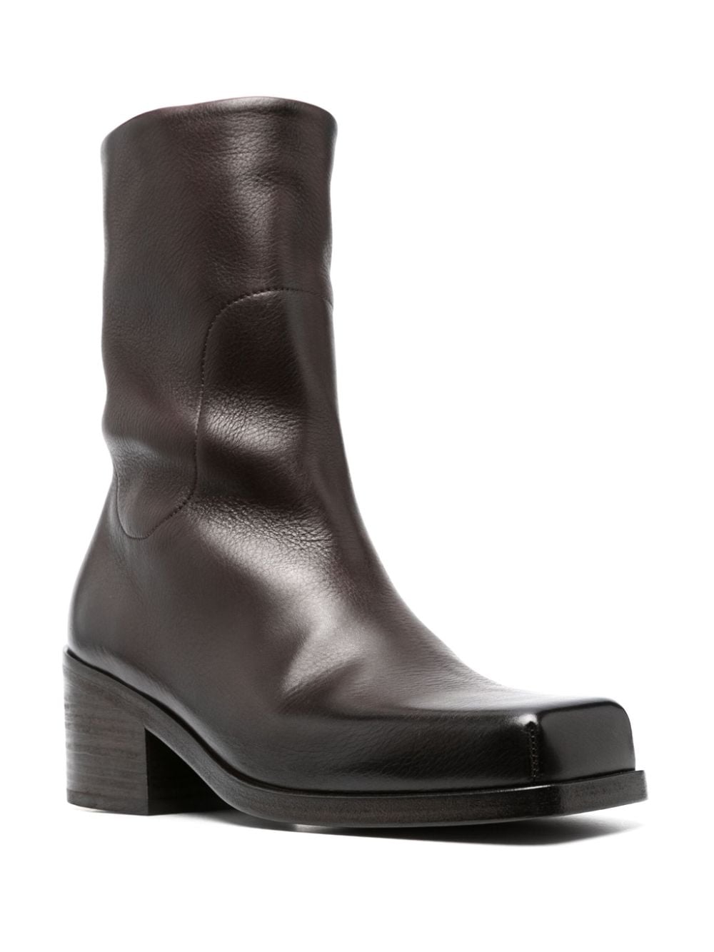 Marsèll Cassello square-toe leather boots - Bruin