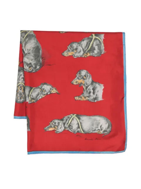 Hermès 1956 pre-owned Les Teckels silk scarf