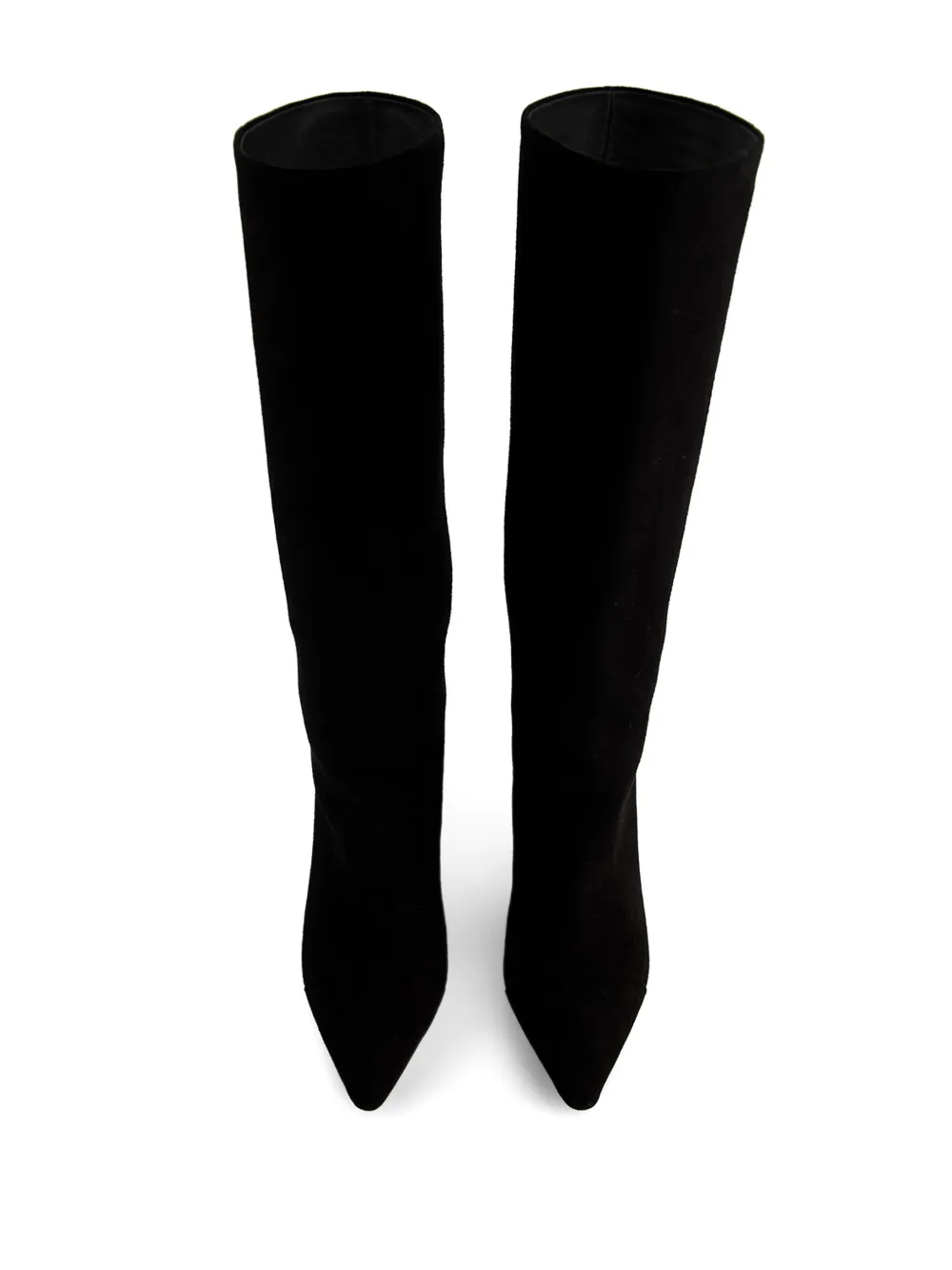 Giambattista Valli Pearl-heel Suede Boots In Black