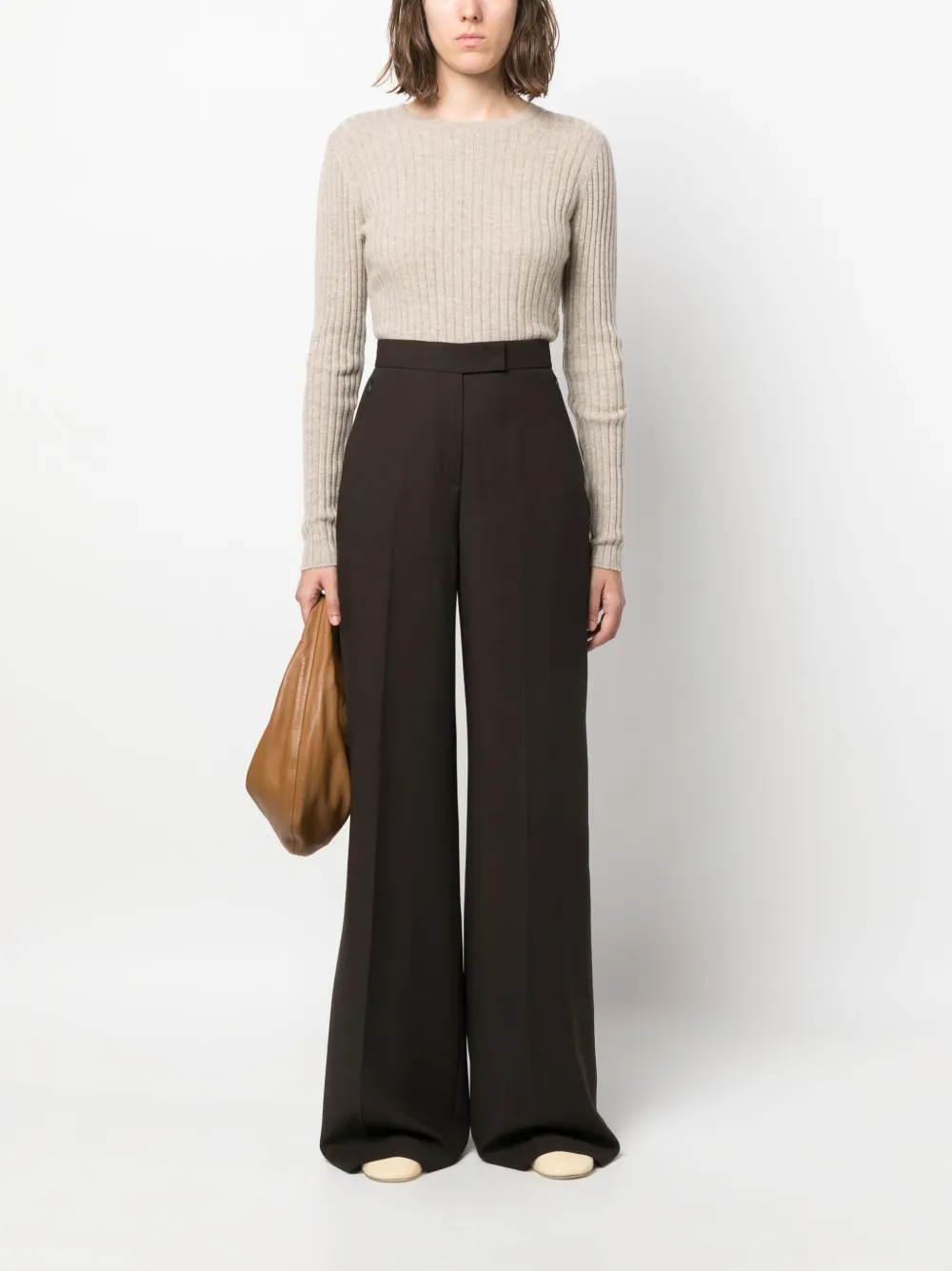 Akris High waist broek - Bruin