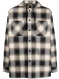 Givenchy checkered cotton hooded shirt - Neutrals