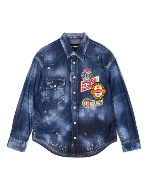 DSQUARED2 KIDS camisa de mezclilla