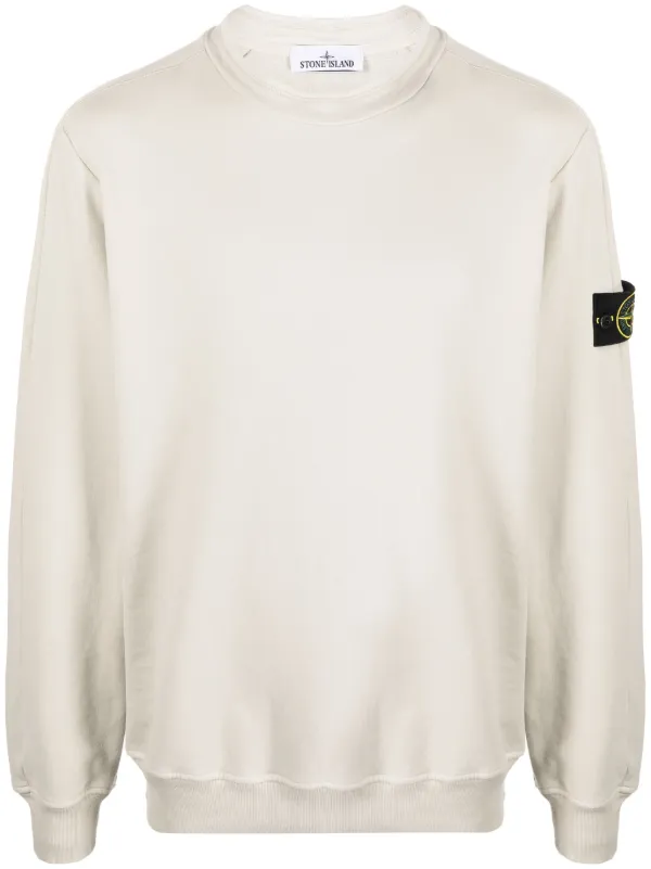 Stone island deals cream sweatshirt