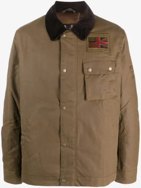 Barbour International sobrecamisa con parche del logo