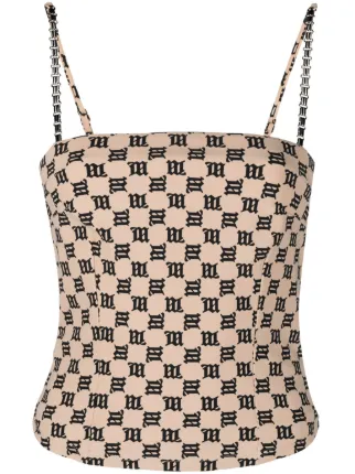 MISBHV chain-embellished Monogram Top | Neutrals | FARFETCH PL