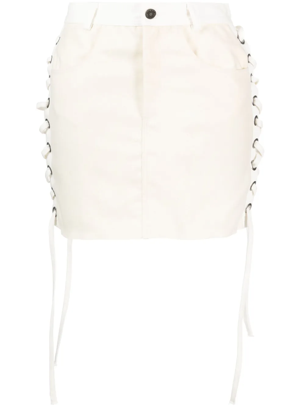 JULFER Mini-rok met A-lijn Beige