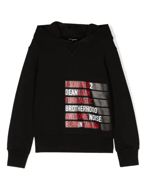 DSQUARED2 KIDS sudadera con capucha y franja del logo