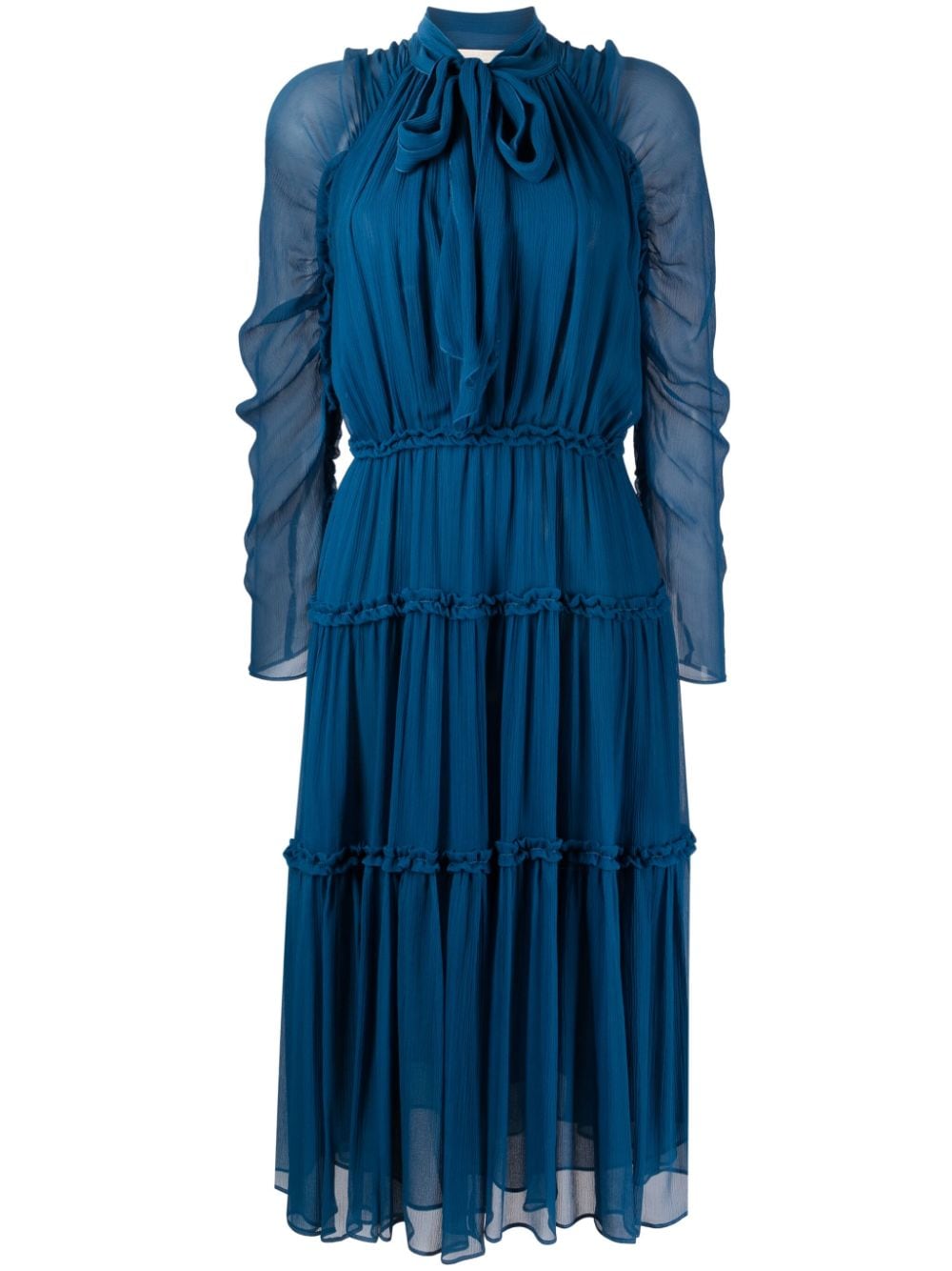 Ulla Johnson Idalia Silk Midi Dress In Blau