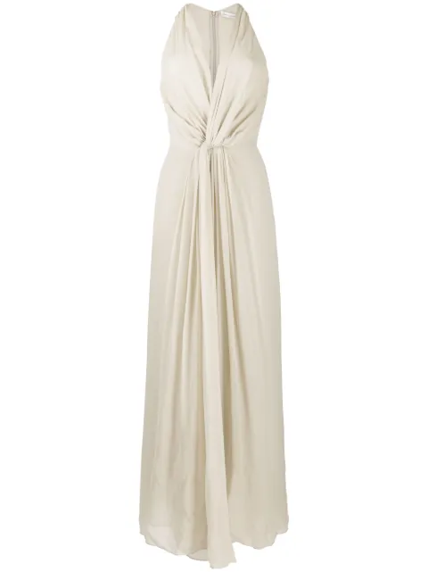 Christopher Esber knot-detail silk long dress