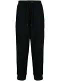 Giorgio Armani logo-embroidered tapered track pants - Black