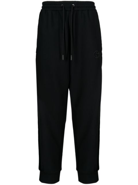 Giorgio Armani logo-embroidered tapered track pants