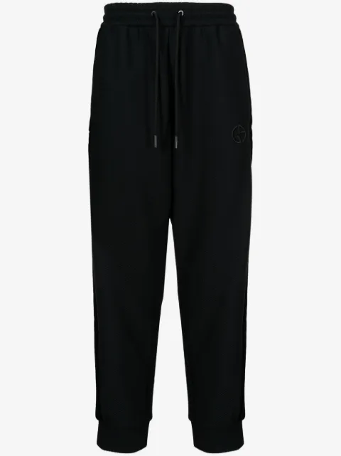 Giorgio Armani joggingbukser med broderet logo og smalle benæ