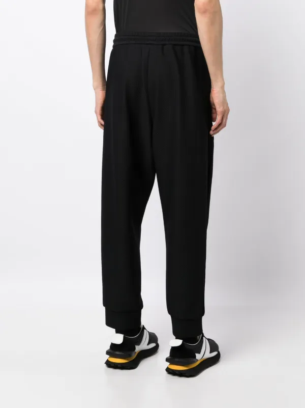 Giorgio Armani logo-embroidered Tapered Track Pants | Black | FARFETCH