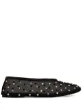 KHAITE Marcy crystal-embellished ballerina shoes - Black