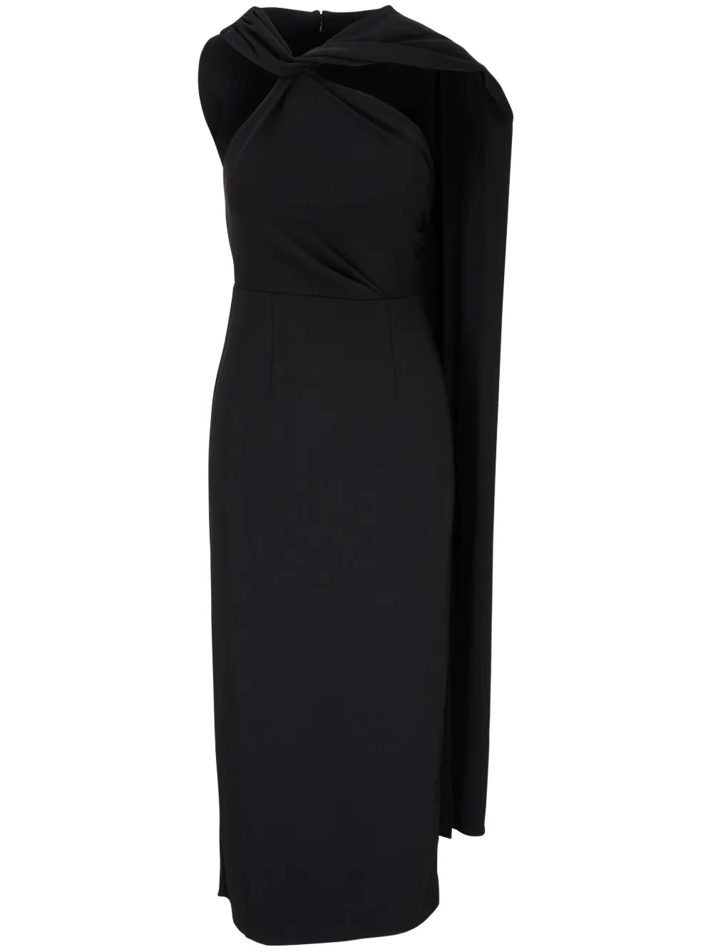 Roland Mouret cape midi dress – Black