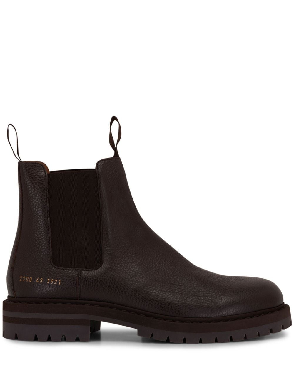 Common Projects Ankle Leather Boots In Brown