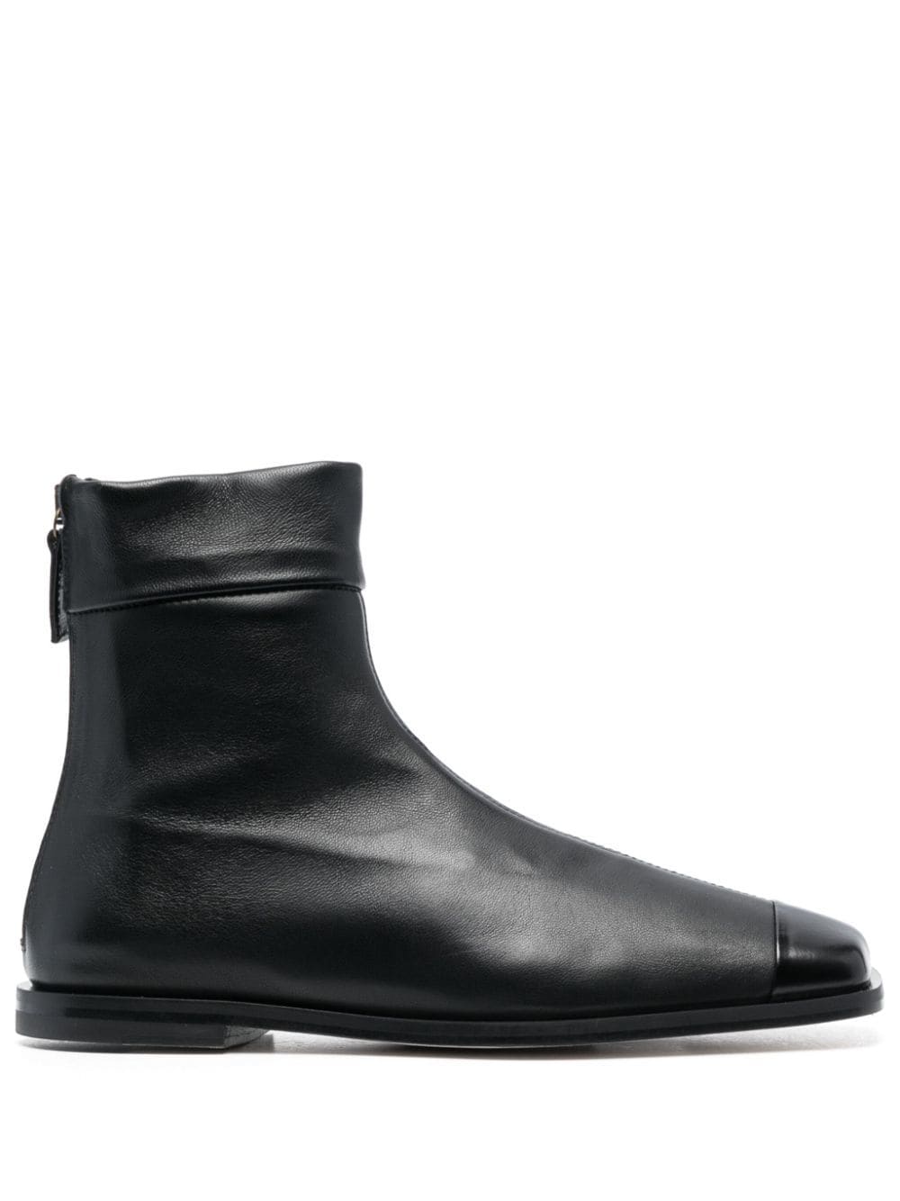 Shop Dear Frances Edna Leather Ankle Boots In Black