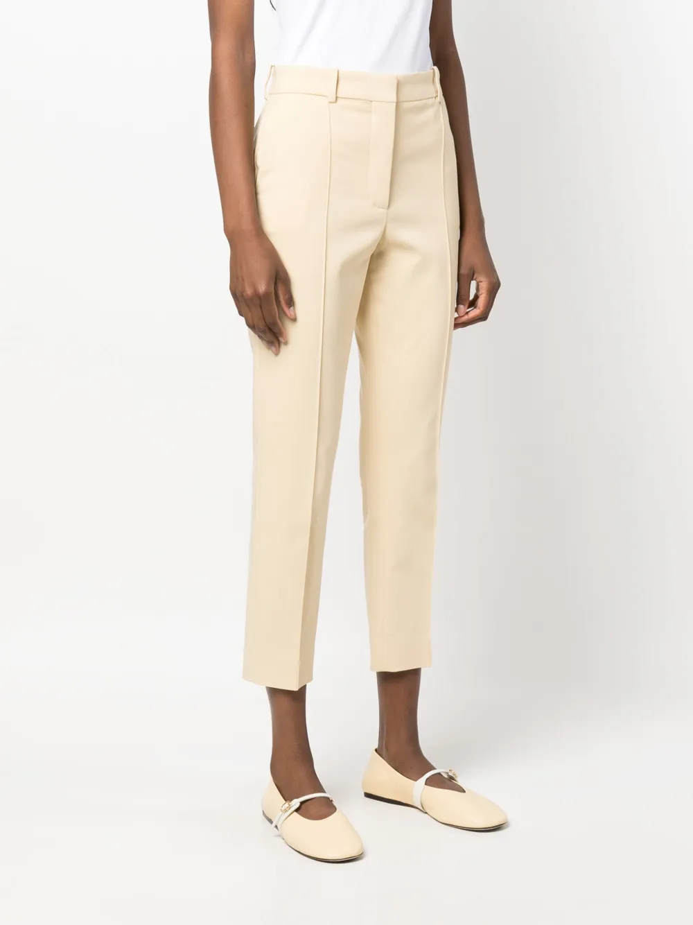 Lanvin Tapered Tailored Trousers In Nude