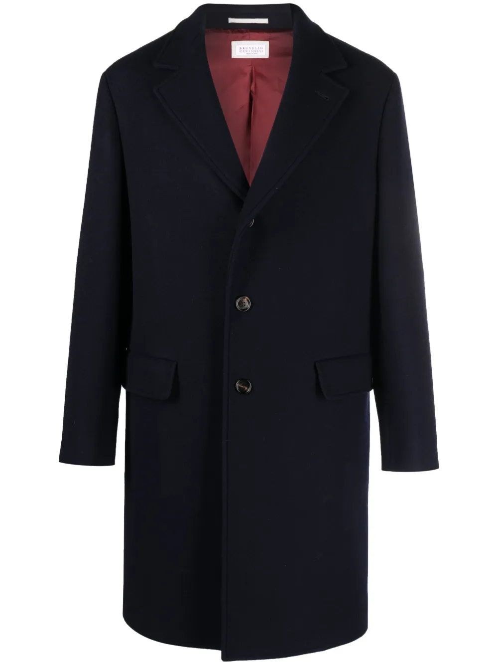 Brunello Cucinelli single-breasted coat | Blue | Image 1