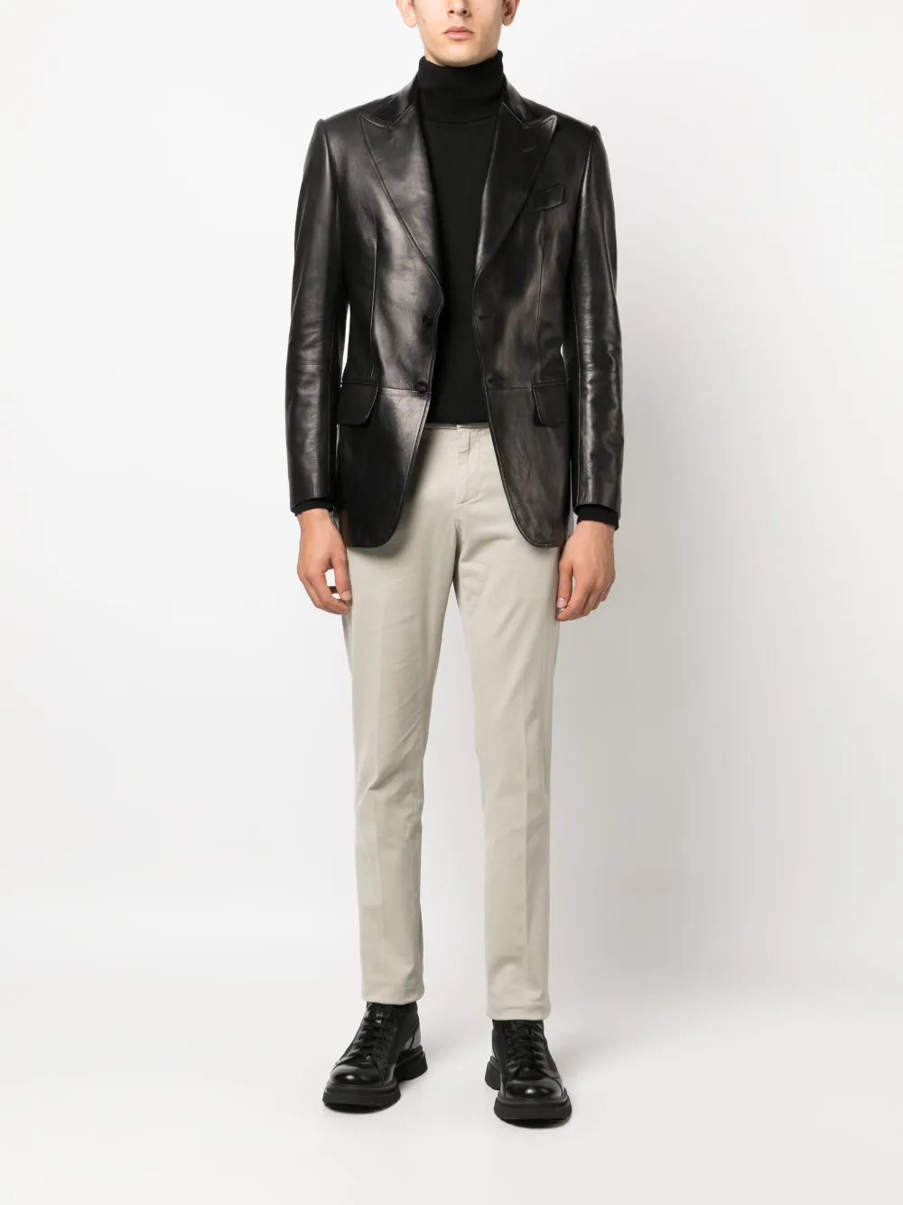 DONDUP Gaubert slim-cut cotton-blend trousers - Beige