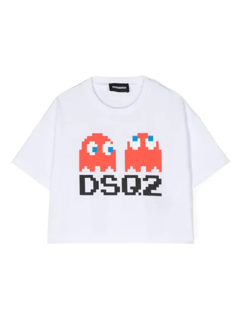 DSQUARED2 KIDS top corto con estampado gráfico