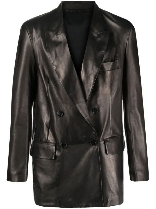 Salvatore Santoro double breasted Leather Jacket Farfetch