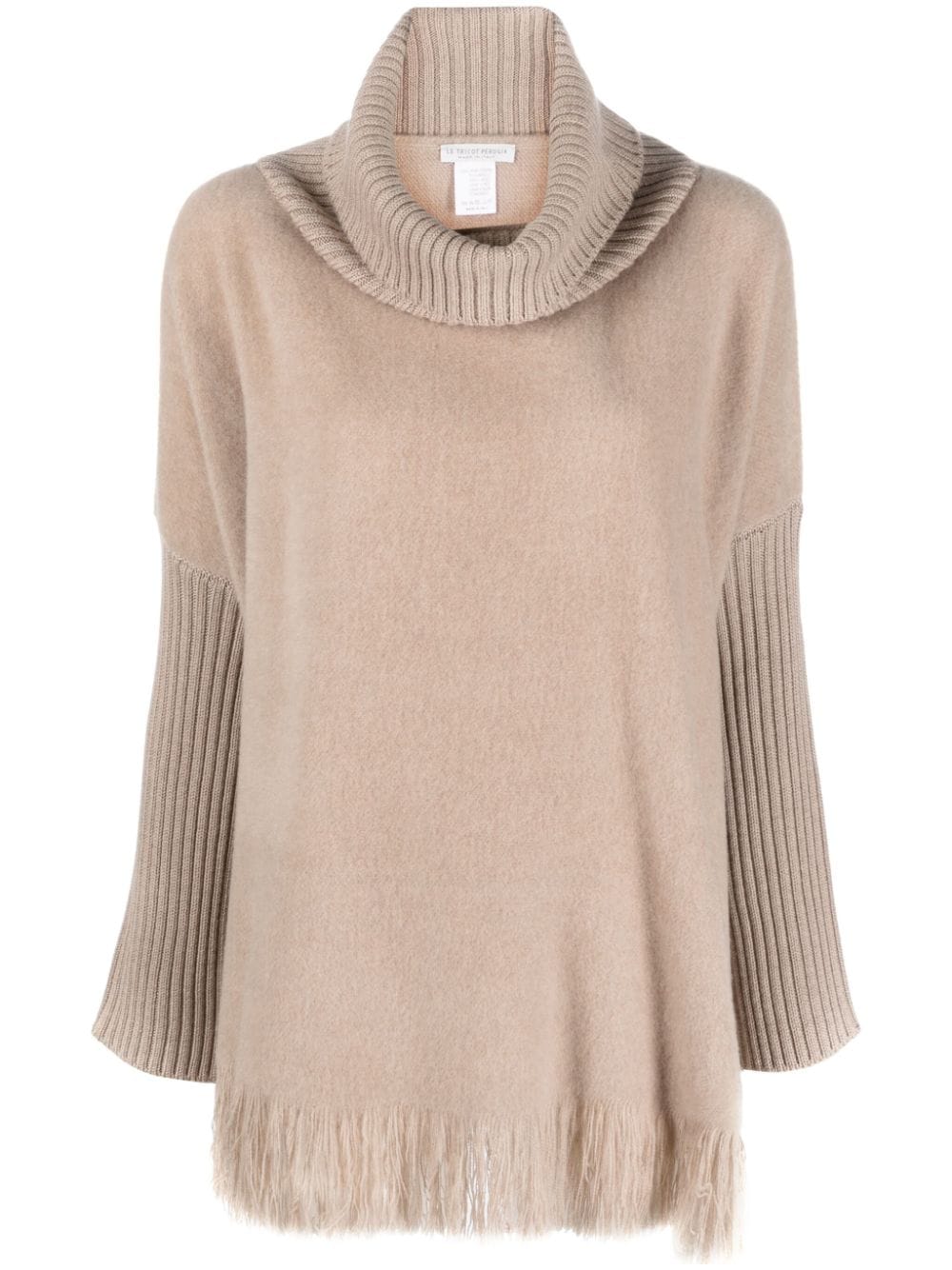Le Tricot Perugia Fringed roll-neck Jumper - Farfetch