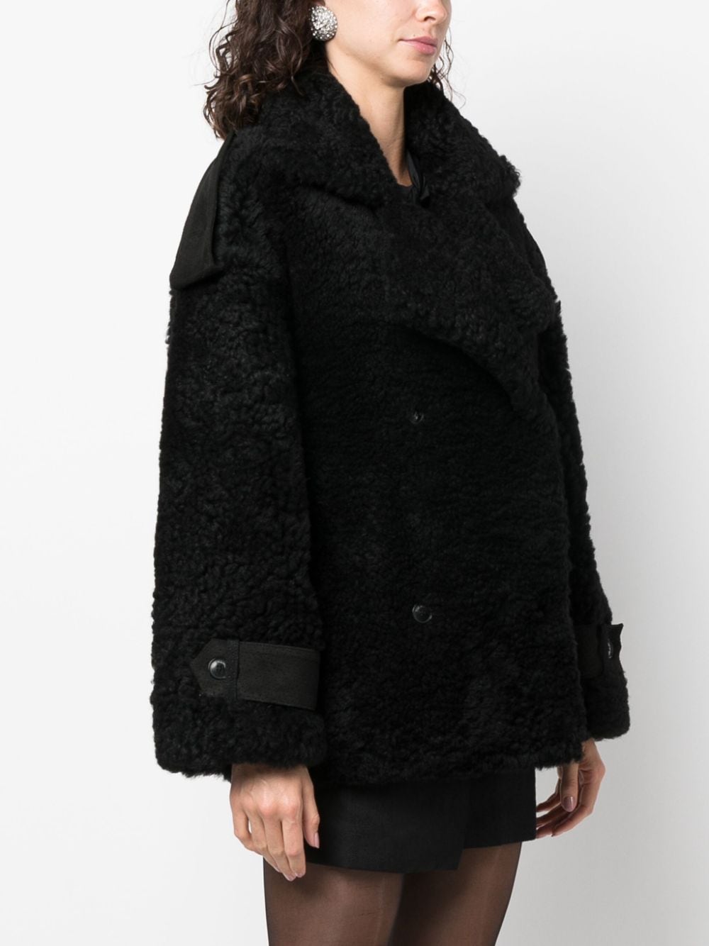 The Mannei Jordan double-breasted Shearling Coat - Farfetch