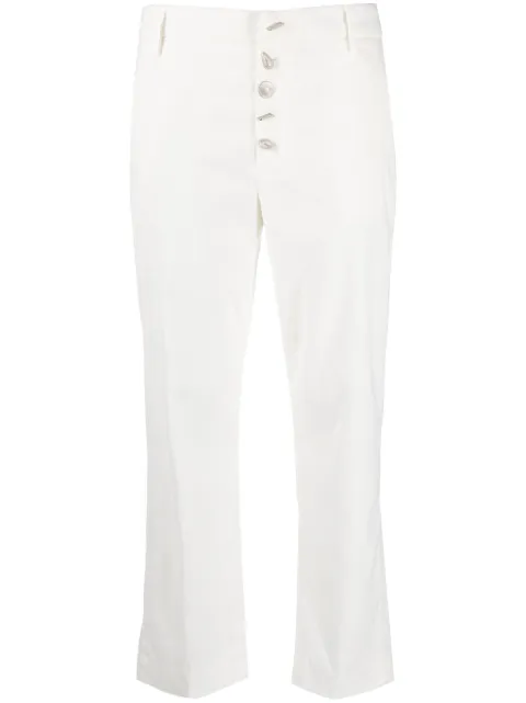 DONDUP button-fly corduroy cropped trousers
