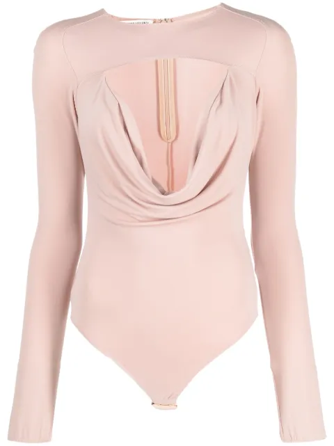 ALESSANDRO VIGILANTE cut-out cowl-effect bodysuit