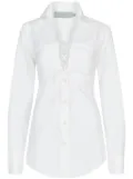 Silvia Tcherassi Dileta ruched lace-up blouse - White