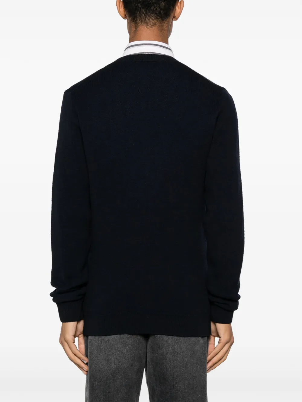 Zanone Trui met jacquard patroon Blauw