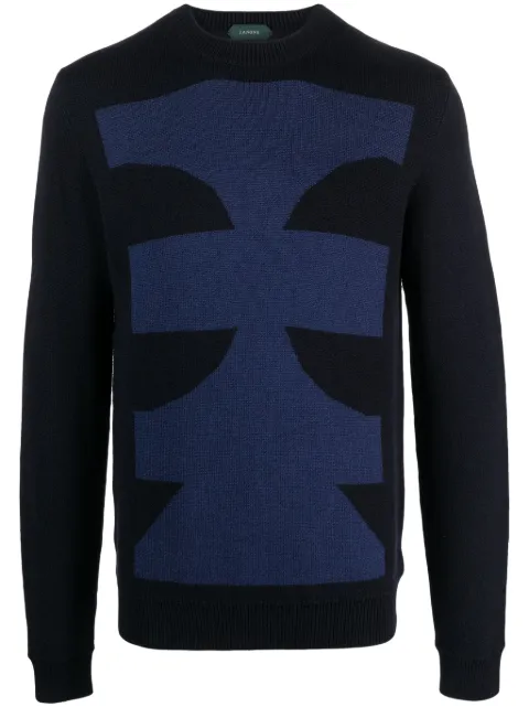 Zanone jacquard-pattern jumper