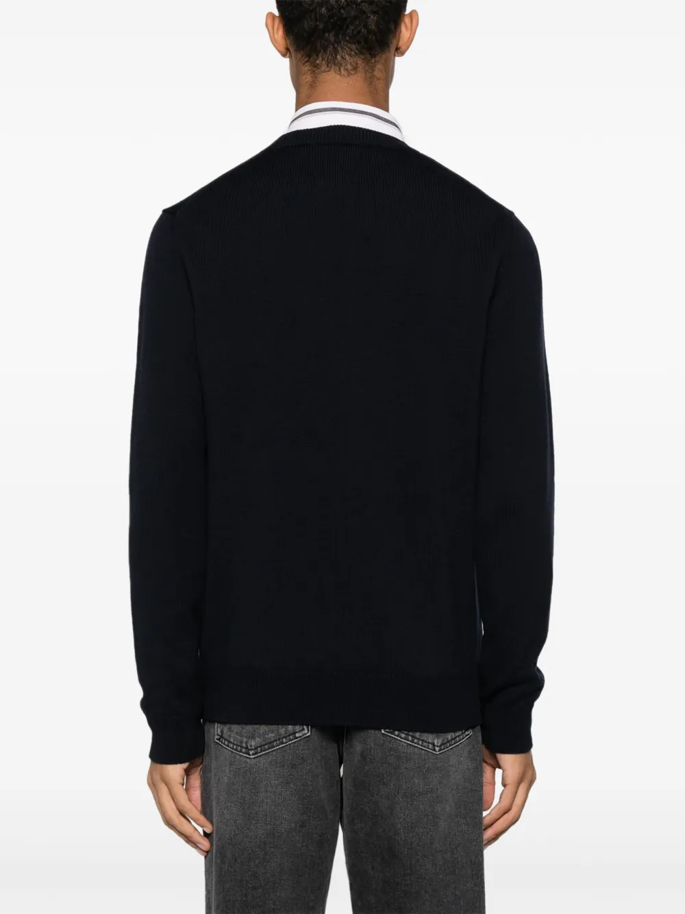 Zanone x La Tigre trui met geometrische intarsia Blauw